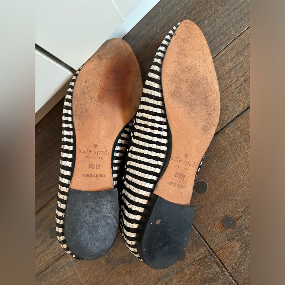 kate spade Black and White Woven Loafers - Picture 5 of 5